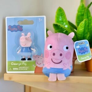 George Pig Podpal Mini Plush & Small Figure Doll House Toy | Peppa Pig